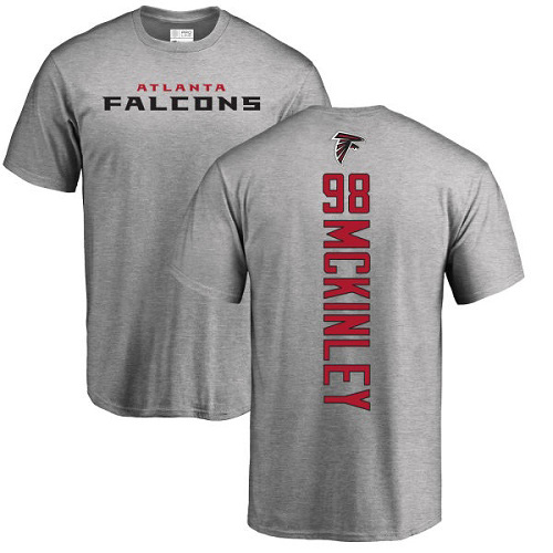 Atlanta Falcons Men Ash Takkarist McKinley Backer NFL Football #98 T Shirt